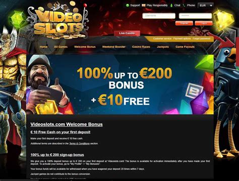 videoslots casino bonus code